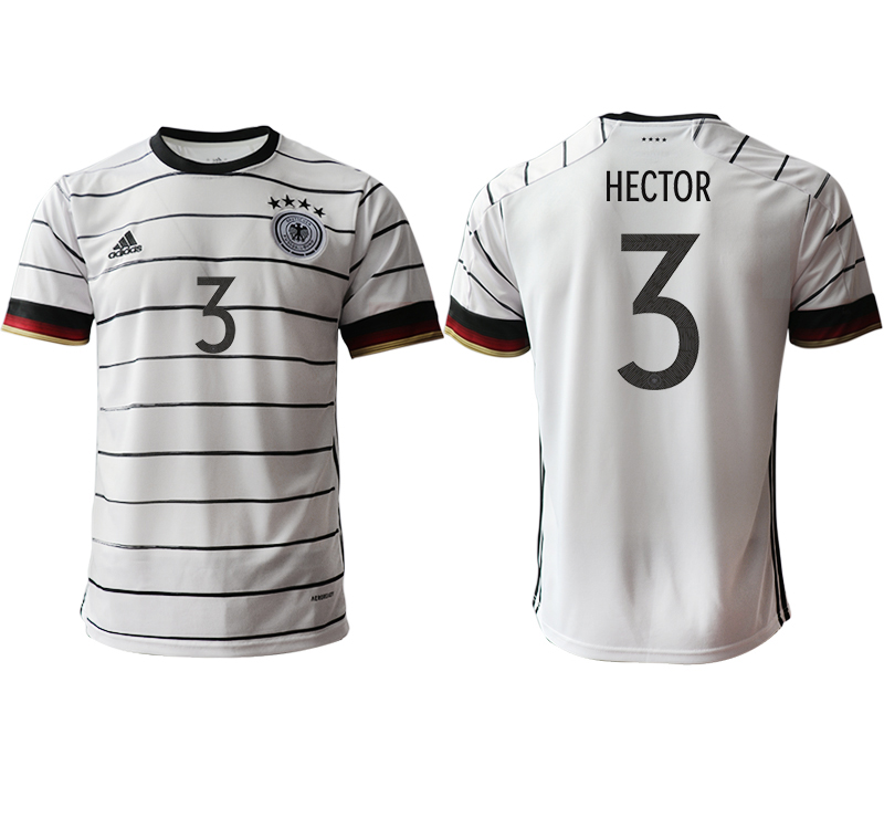 Men 2021 European Cup Germany home aaa version white #3 Soccer Jersey